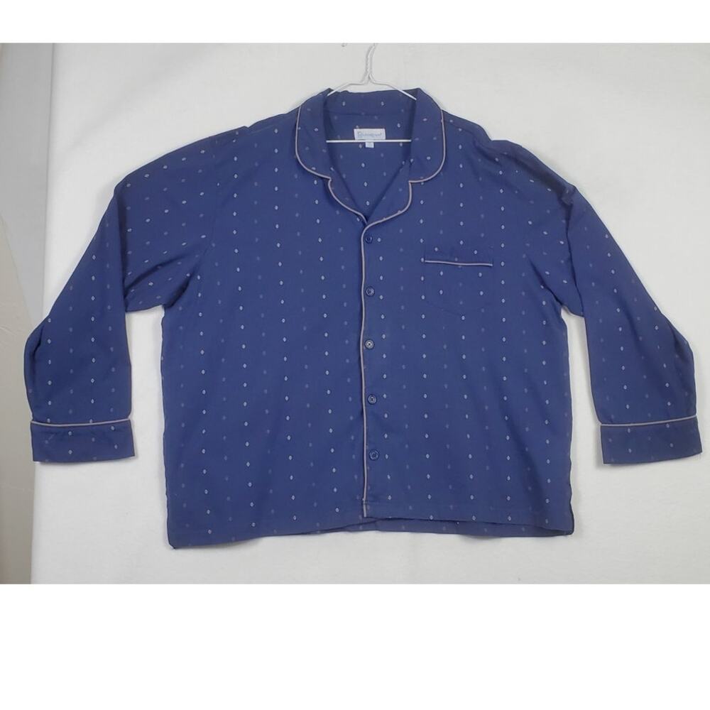 Pajamagram Classic Button-Front Pajamas, Geo-Printed Men Size XXL EUC